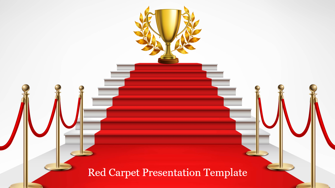 Innovative Red Carpet Presentation Template Slide